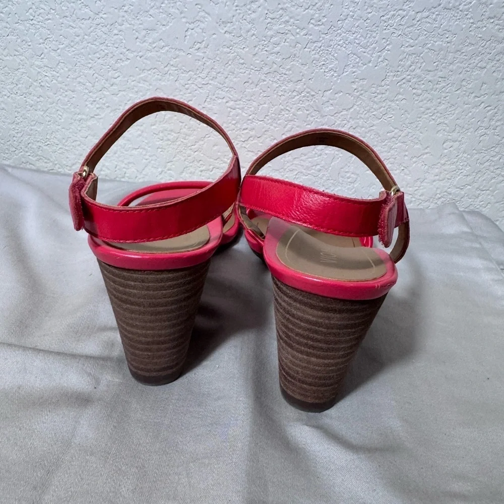 VIONIC Emmy Women's Size 9/EU 41 Coral Pink Orthotic Slingback 3" Wedge Sandals - Picture 8 of 11